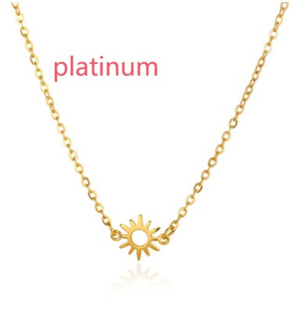Fashion Popular Sun Hollow Pendant 18K Gold Stainless Steel Suit Personality Jewelry Accessories - Image 5