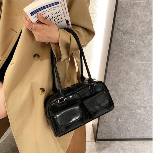 Multi-pocket Design Shoulder Bag Fashion Versatile Square Handbags Women Underarm Bags - Image 2