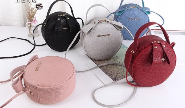 Circular Design Fashion Women Shoulder Bag Leather Women's Crossbody Messenger Bags Ladies Purse Female Round Handbag - Image 5