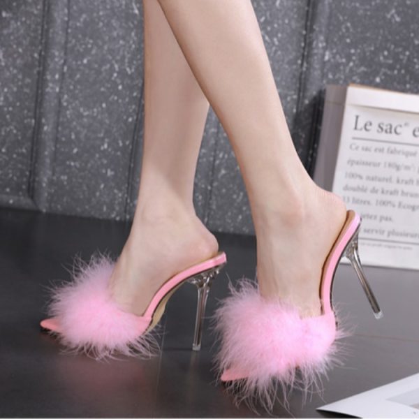 High Heels Pointed Toe Stiletto Comfortable Sandals And Slippers - Image 8