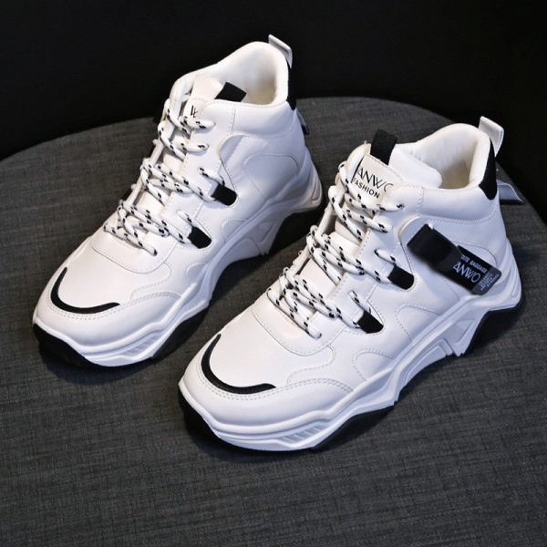 White Running Women Chunky Sport Shoes Woman Spring Summer Platform Sneakers - Image 2