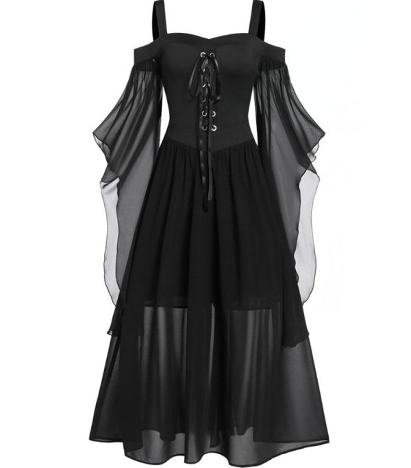 Halloween Witch Sling Strap And Big One Piece Dress - Image 4