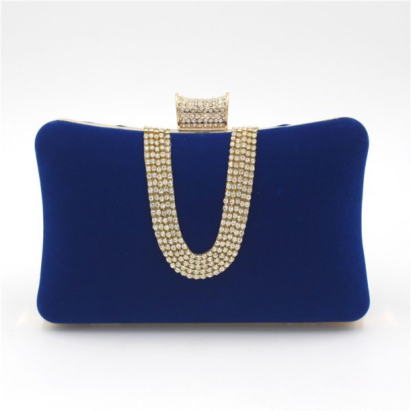 Suede European And American Food Bag U-shaped Diamond - Image 9