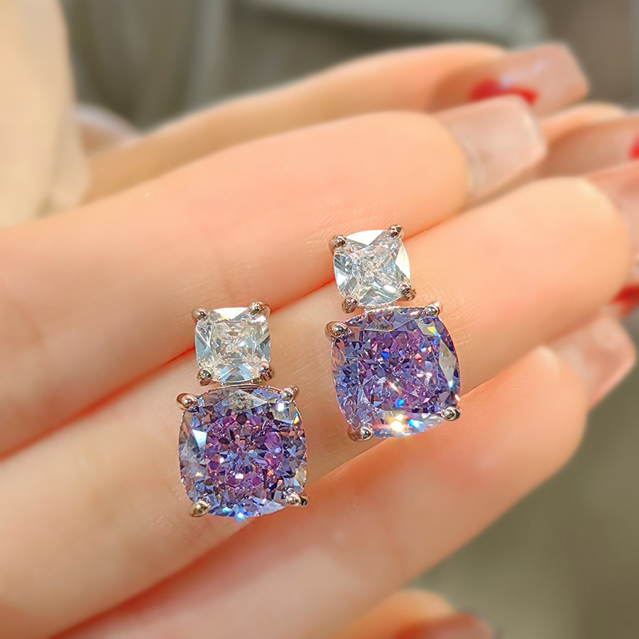 High Carbon Diamond Ice Flower Cut All-match Necklace - Image 8