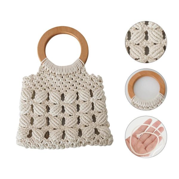 Fashion cotton rope straw women bags - Image 3