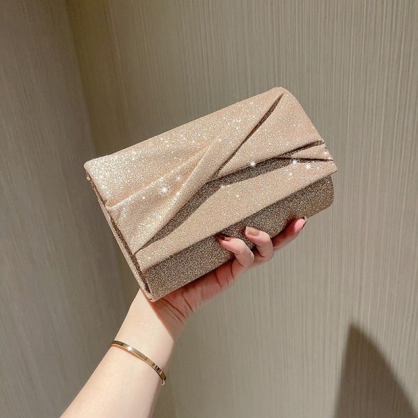Gold Fashion Envelope Clutch - Image 5