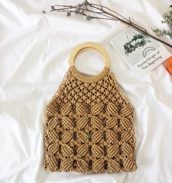 Fashion cotton rope straw women bags - Image 2
