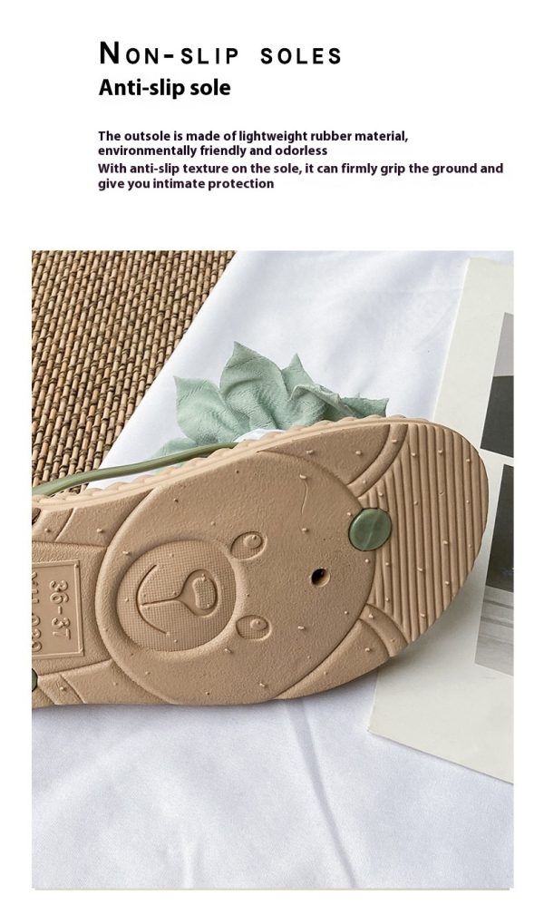 Gentle Woman Flowers All-matching Flat Shoes Non-slip Beach Sandals - Image 7