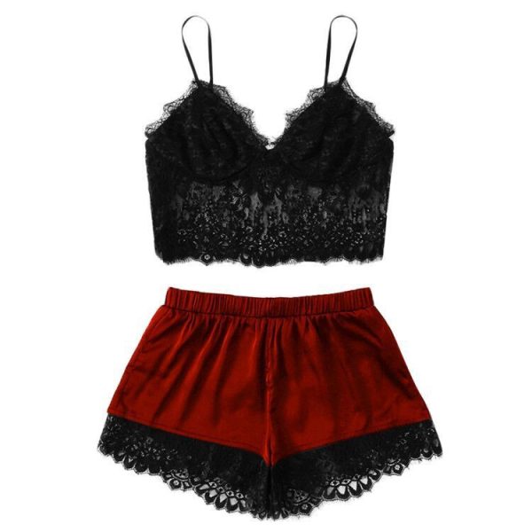 Sexy lingerie sexy women's split lace lingerie sexy suit - Image 5