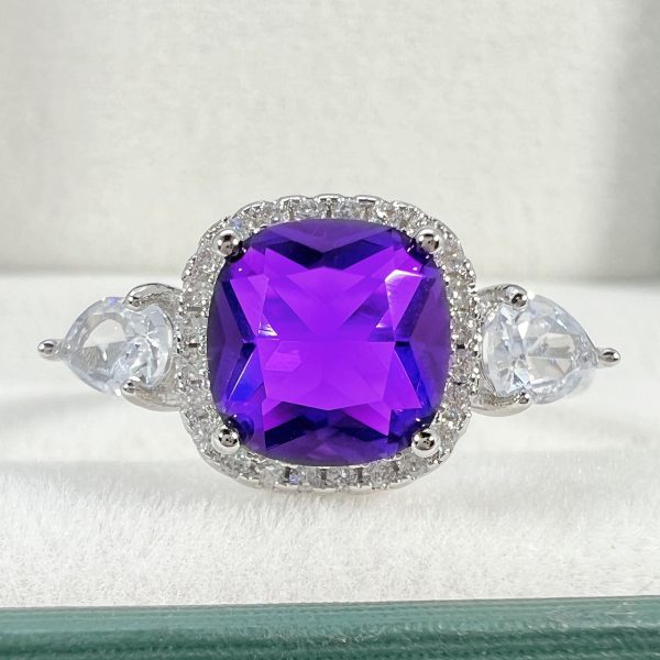 Square Diamond Color Crystal Ring - Image 6