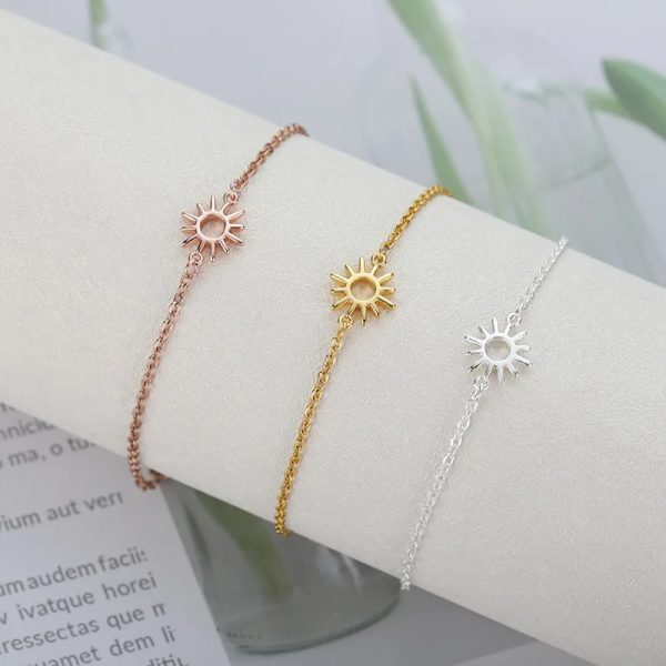 Fashion Popular Sun Hollow Pendant 18K Gold Stainless Steel Suit Personality Jewelry Accessories - Image 4