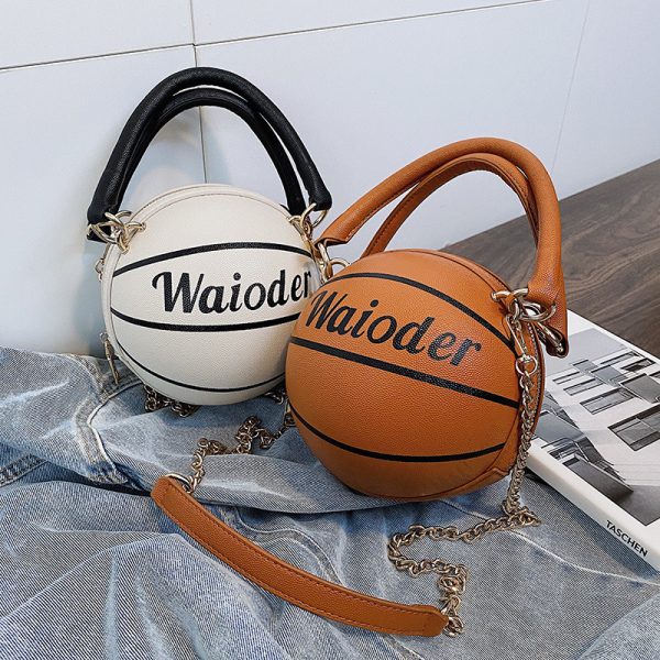 Basketball Shape Handbags and Purses for Women Chain Shoulder Crossbody Bag Girls Ladies HandBags - Image 4
