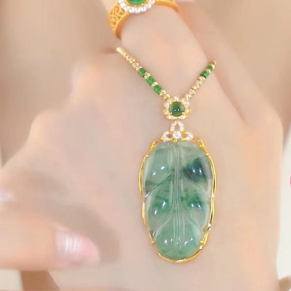 Descendants Of The Rich Jade Green Pendant Necklace - Image 3