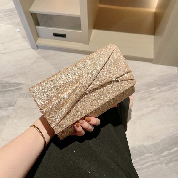 Gold Fashion Envelope Clutch - Image 6