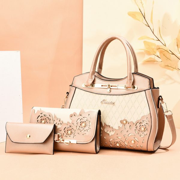 Three-piece Fashion Women's Leather Handbag - Image 5