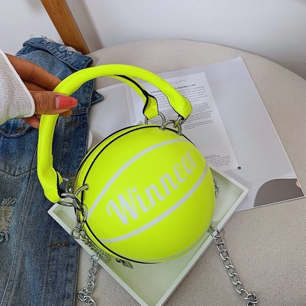 Basketball Shape Handbags and Purses for Women Chain Shoulder Crossbody Bag Girls Ladies HandBags - Image 2