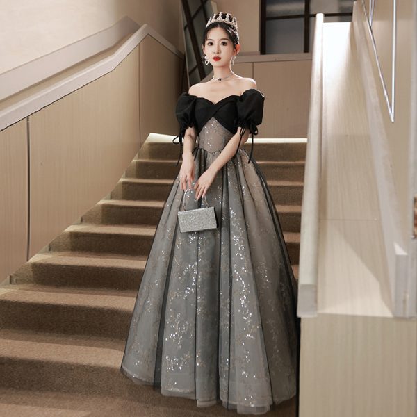 Off-shoulder Evening Dress High Sense Annual Birthday Performance Princess Dress - Image 2