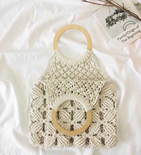 Fashion cotton rope straw women bags - Image 6