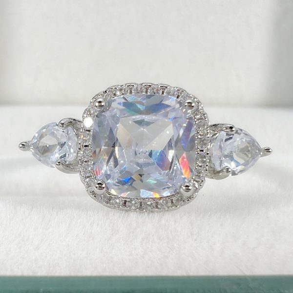 Square Diamond Color Crystal Ring - Image 4