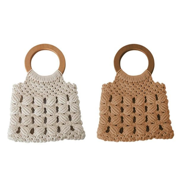 Fashion cotton rope straw women bags - Image 4