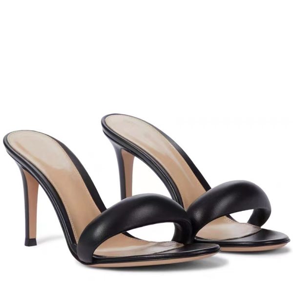 Plus Size One-line Round Head Woman High-heeled Shoes - Image 4
