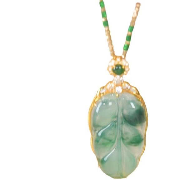 Descendants Of The Rich Jade Green Pendant Necklace - Image 2