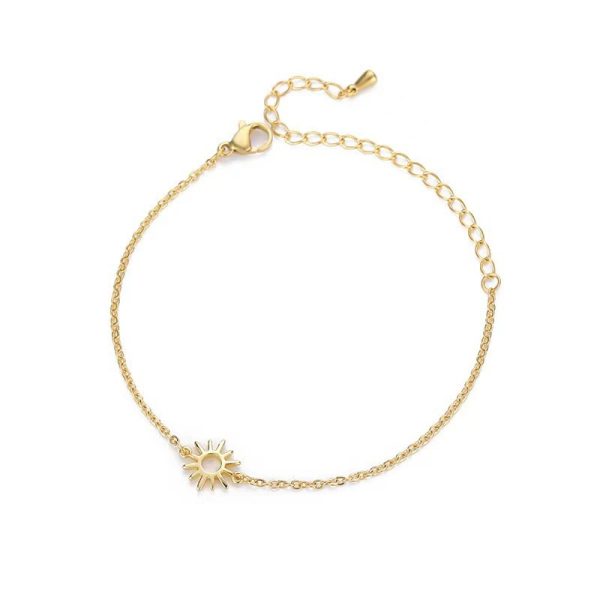 Fashion Popular Sun Hollow Pendant 18K Gold Stainless Steel Suit Personality Jewelry Accessories - Image 8
