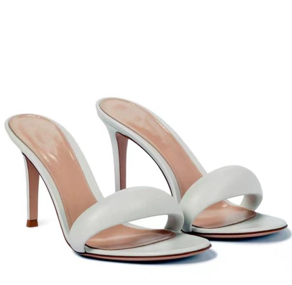 Plus Size One-line Round Head Woman High-heeled Shoes - Image 5