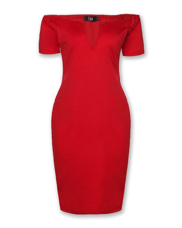 Pure color tight skirt and backpack hip dress - Image 3