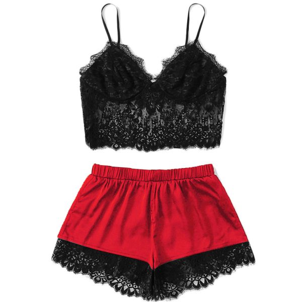 Sexy lingerie sexy women's split lace lingerie sexy suit - Image 3