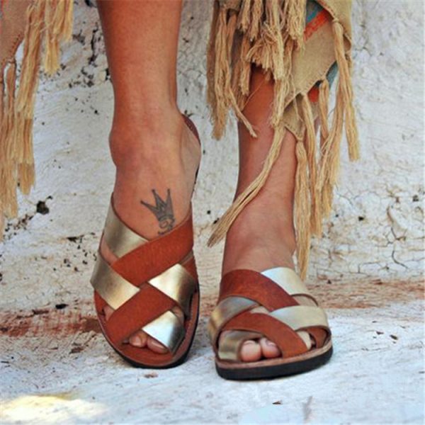 Colorblock woven slippers - Image 5