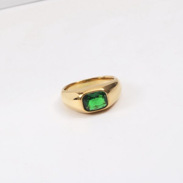 Fashion And Popular Green Zircon Ring - Image 3