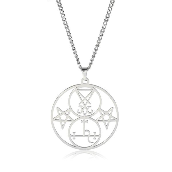 Personalized All-match Cutting Three-ring Special Symbol Five-pointed Star Necklace - Image 4