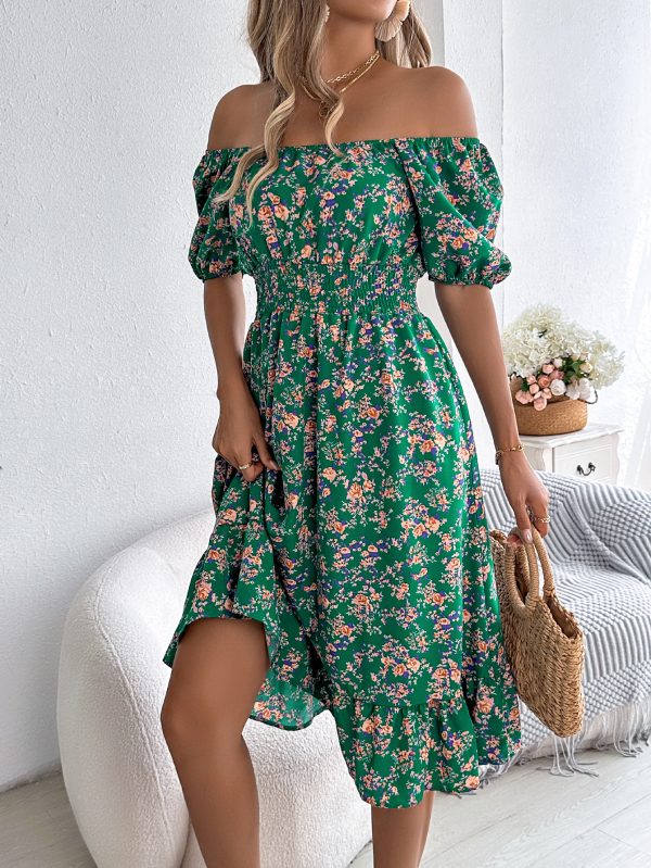 Floral Print Square Collar Dress Summer Fashion Ruffles Dresses Women's Clothing - Image 9