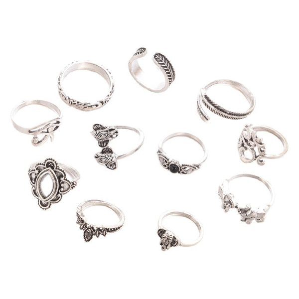 Women's Vintage Water Drop Diamond Ring Suit - Image 2