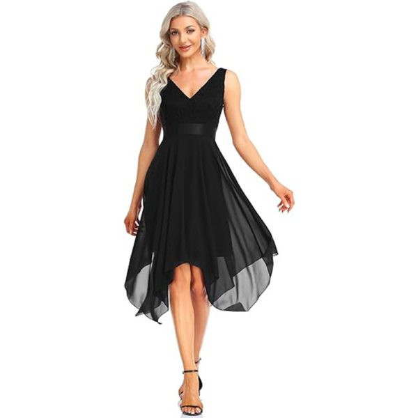Women's Lace Chiffon Cocktail Ball Gown - Image 2