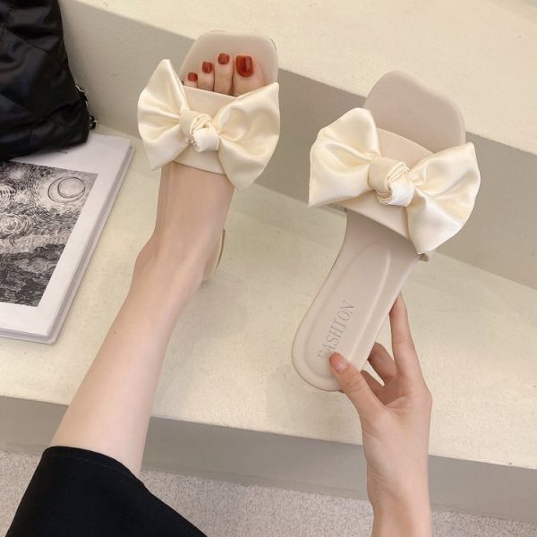 Fashion Personality Flat Bowknot Slippers For Women - Image 4