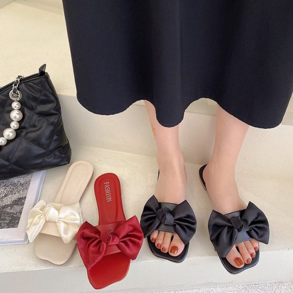 Fashion Personality Flat Bowknot Slippers For Women - Image 7