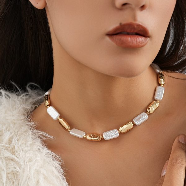 Creative Stitching Metal Necklace Bracelet For Women - Image 5