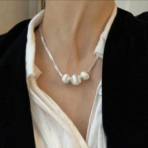 Brushed Multi-layer Necklace Clavicle Chain