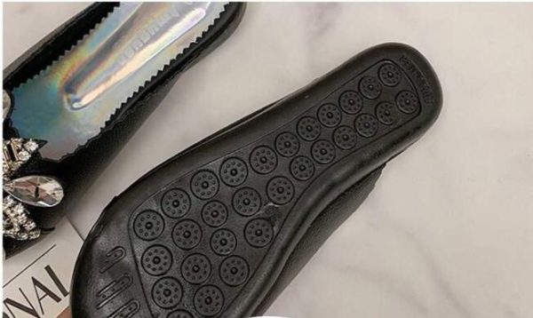 Fashion Women's Pearl Rhinestone Toe Half Slippers - Image 4