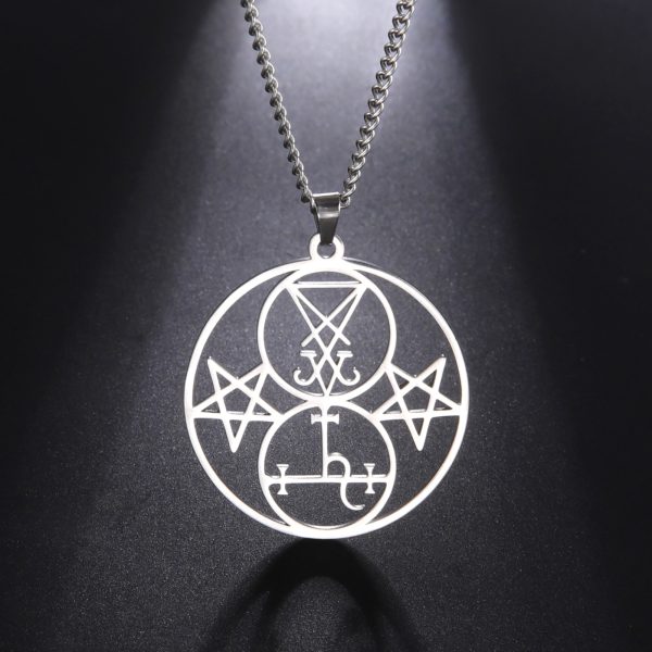 Personalized All-match Cutting Three-ring Special Symbol Five-pointed Star Necklace - Image 5