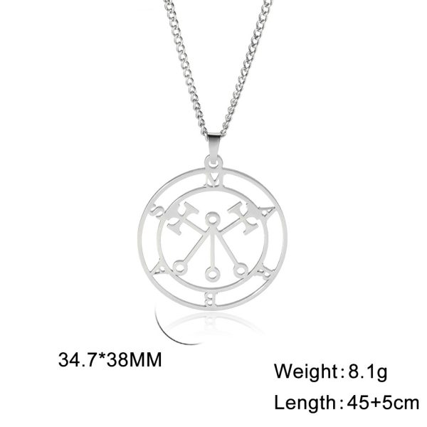 Personalized All-match Cutting Three-ring Special Symbol Five-pointed Star Necklace - Image 2