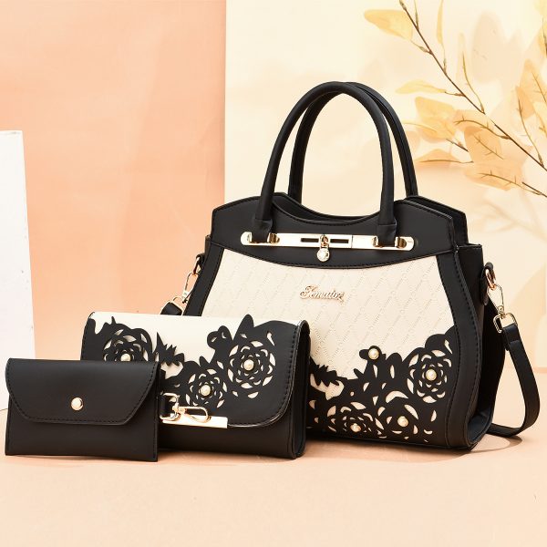 Three-piece Fashion Women's Leather Handbag - Image 3