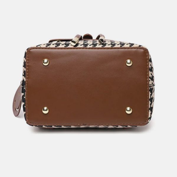 Houndstooth Backpack Women High Capacity Travel Bags Girls - Image 5