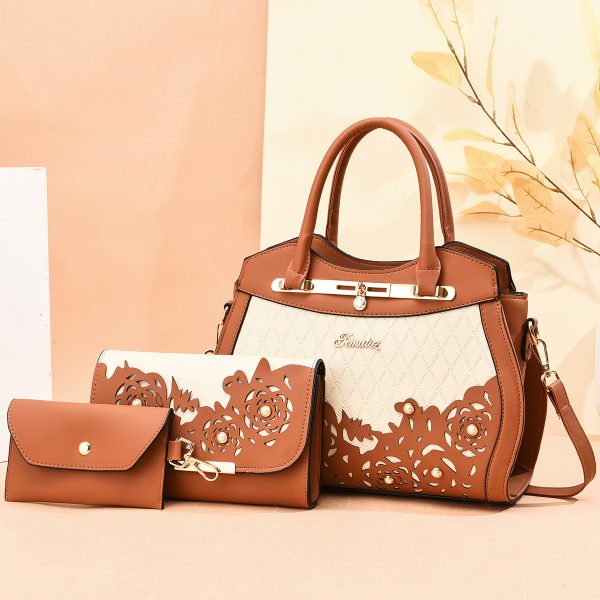 Three-piece Fashion Women's Leather Handbag - Image 6