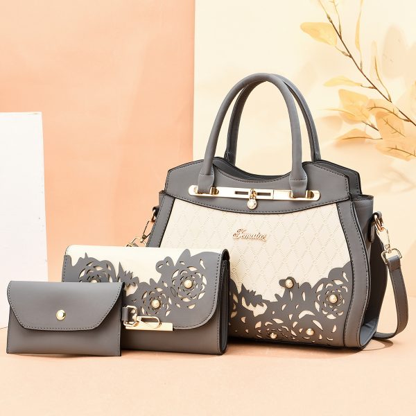 Three-piece Fashion Women's Leather Handbag - Image 2