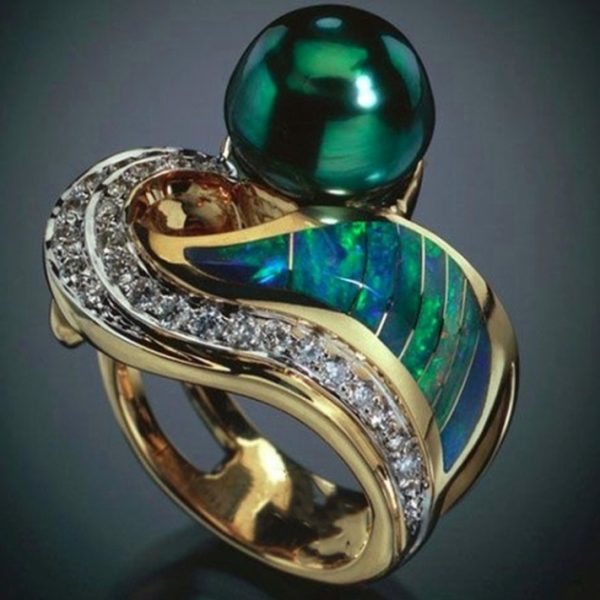 Exquisite Fashion Irregular Ring 18K Gold Jewelry