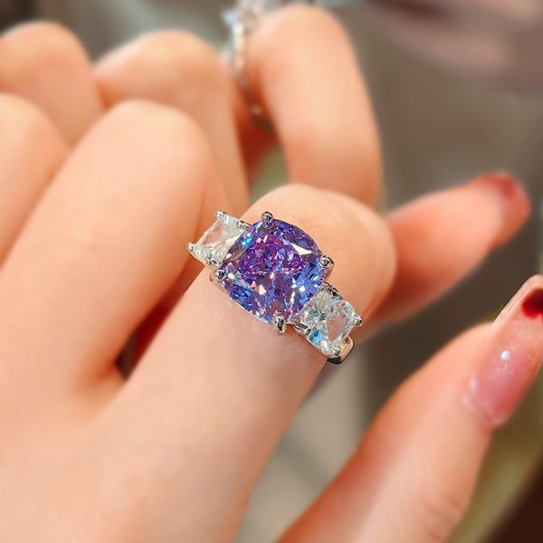High Carbon Diamond Ice Flower Cut All-match Necklace - Image 5
