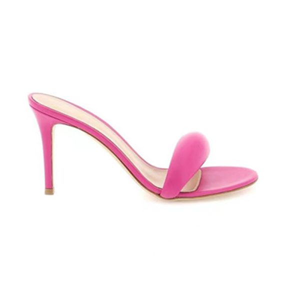 Plus Size One-line Round Head Woman High-heeled Shoes - Image 3